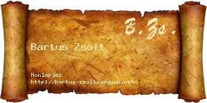 Bartus Zsolt névjegykártya